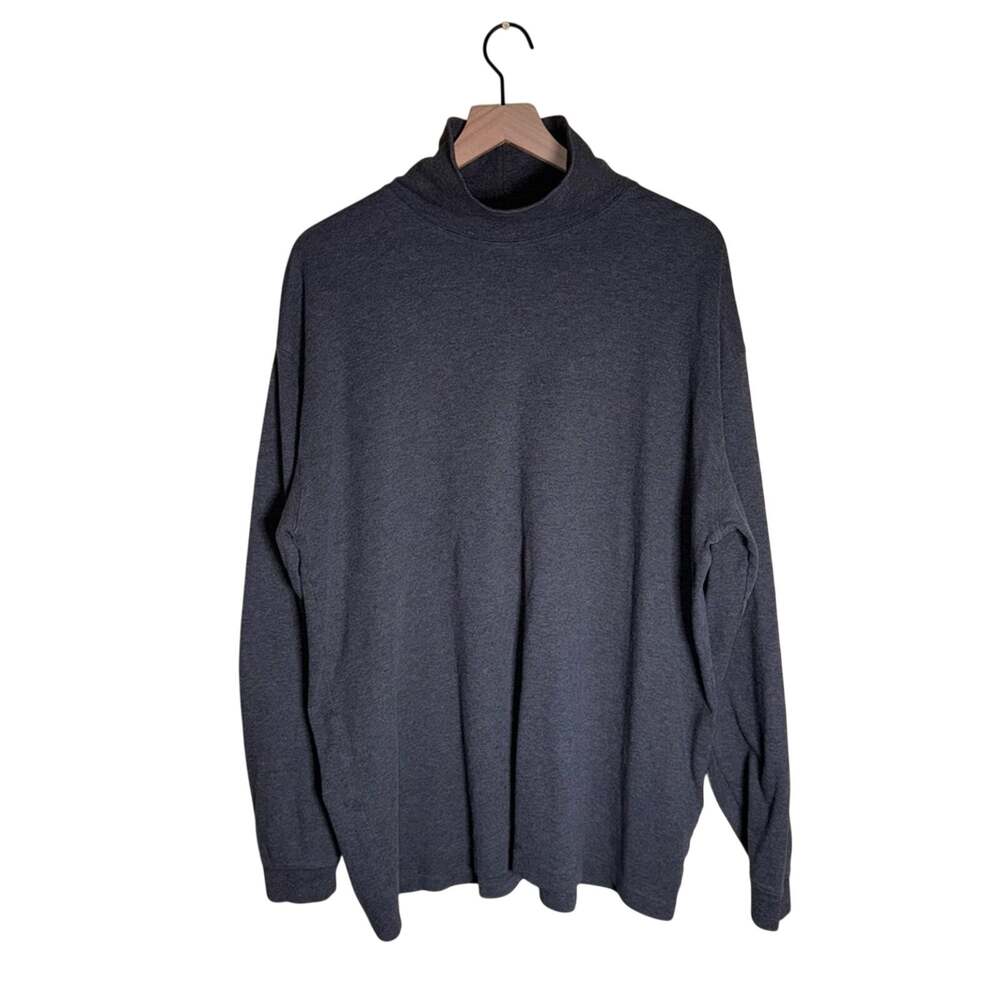 VINTAGE L.L. BEAN Charcoal cotton classic turtleneck XXL Tall